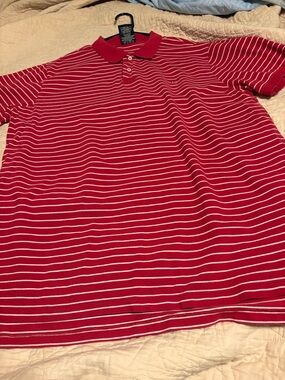 Polo by Ralph Lauren Red and White Striped Polo Shirt